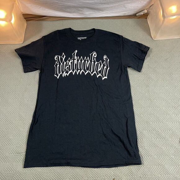 DISTURBED Spell Out BAND CONCERT MUSIC T-SHIRT SMALL - Picture 1 of 4